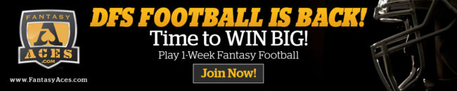 FantasyAces NFL DFS is back 13-09-2016