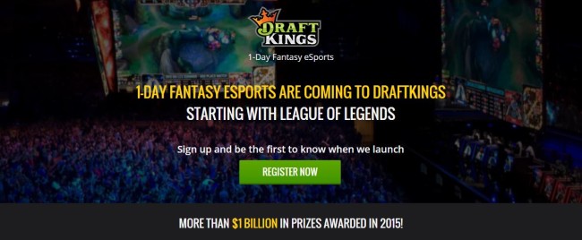 Draftkings esports intro page