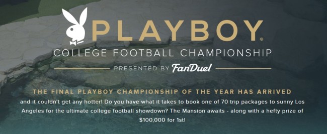 FanDuel Playboy College Football contest