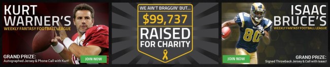 FantasyHub amount of $ raised for charity