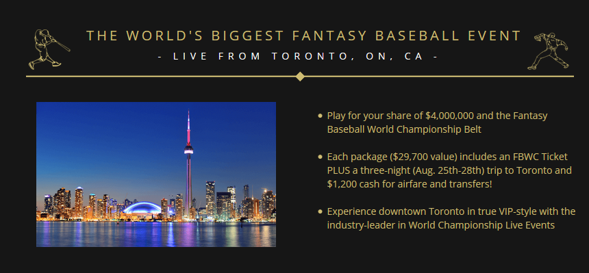 Draftkings MLB Championship contest in Toronto content