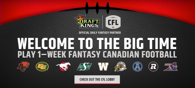 Draftkings CFL 01-07-2016