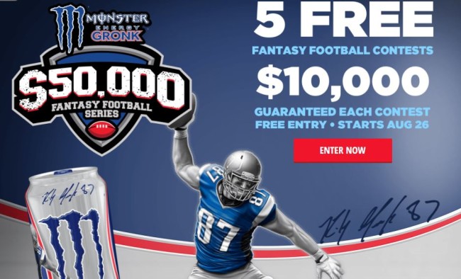 Draftkings NFL Monster Energy Gronk Freeroll 17-08-2016