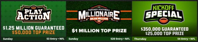 Draftkings NFL Week 3 2016 contests image