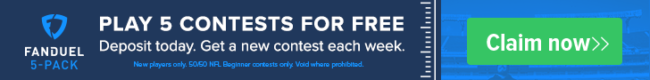 Fanduel 5 Free Entries with 1st deposit