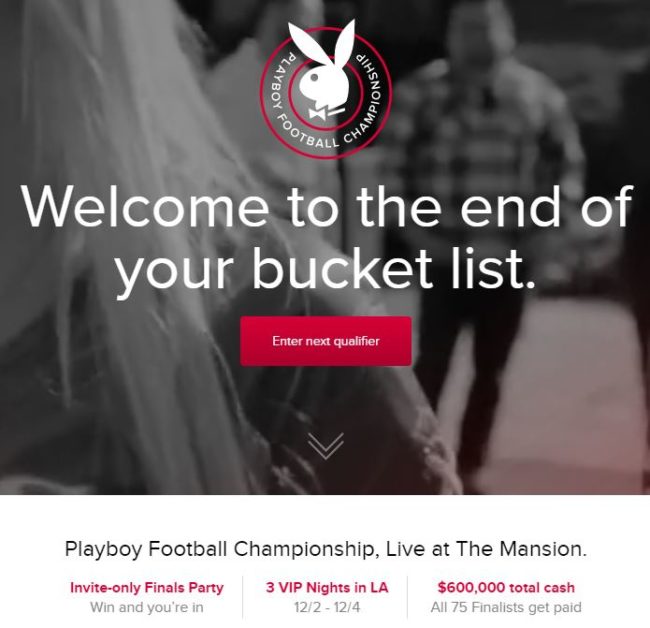 Fanduel NFL 2016 PlayBoy Mansion contest 15-09-2016 600X450