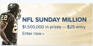 Fanduel NFL Sunday Million 22-10-2016