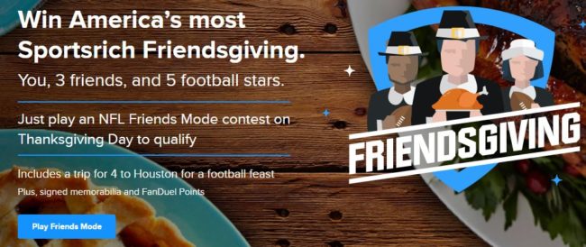 Fanduel friendsgiving 22-11-2016