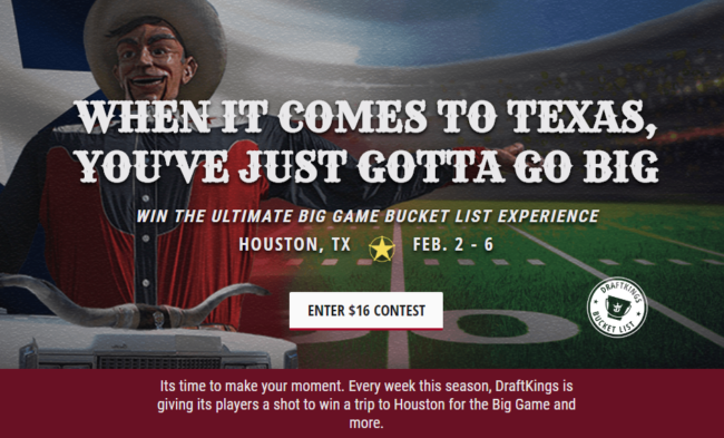 Draftkings NFL Texas Feb 2 2016