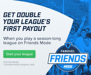 Fanduel NFL Double payout 17-08-2017